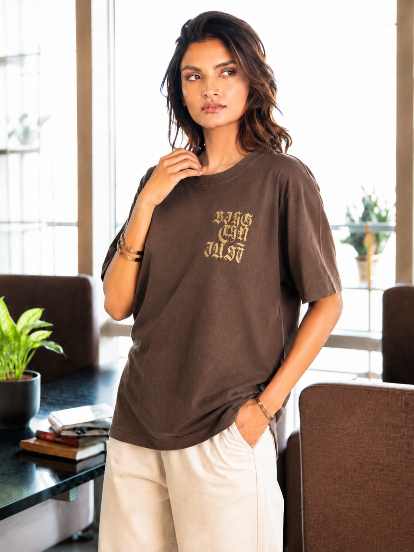 Graphic Printed Oversized Cotton T-Shirt