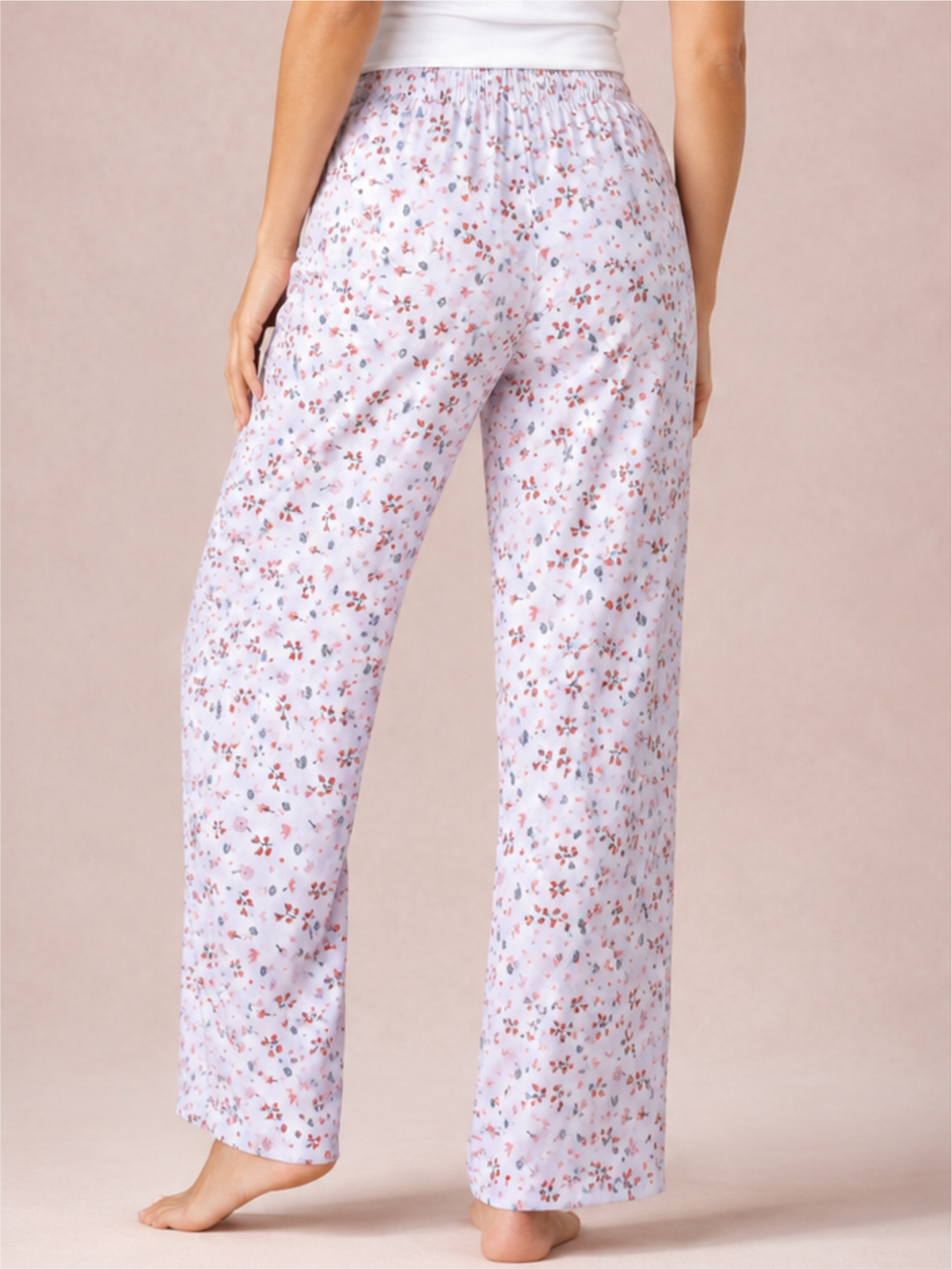Soft-Look Casual Lounge Pants with Elastic Waist