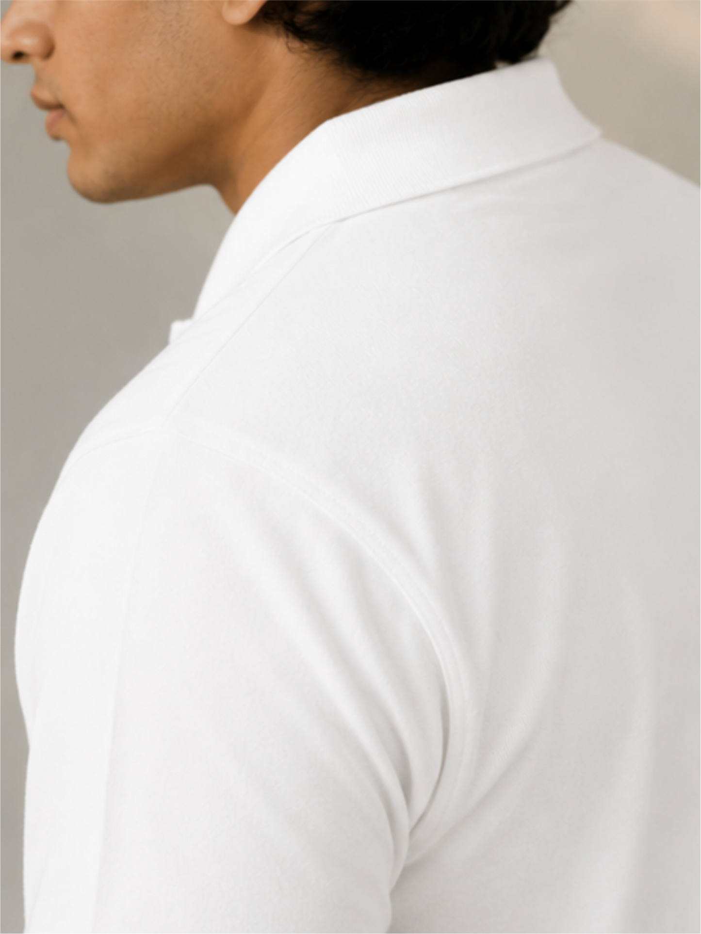 Men's Matty Polo Neck with Packet Half Slivees T-Shirt, White