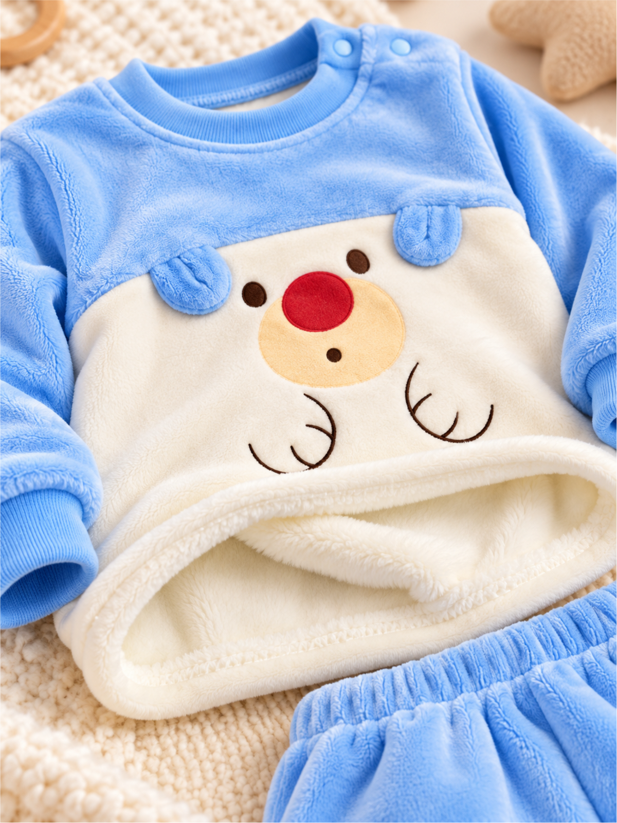 Unisex Baby Soft Winter Lounge Set with Cute Design