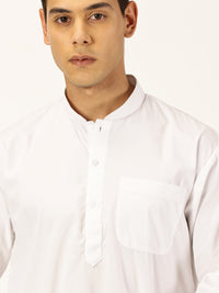 WHITE KURTA PYJAMA PLAIN COTTON