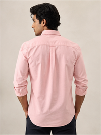 Men's Oxford Solid Cotton Casual Shirt, Pink