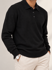 Premium Full-Sleeve Polo Neck Pullover Stylish Casual Wear