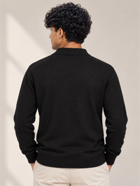 Premium Full-Sleeve Polo Neck Pullover Stylish Casual Wear