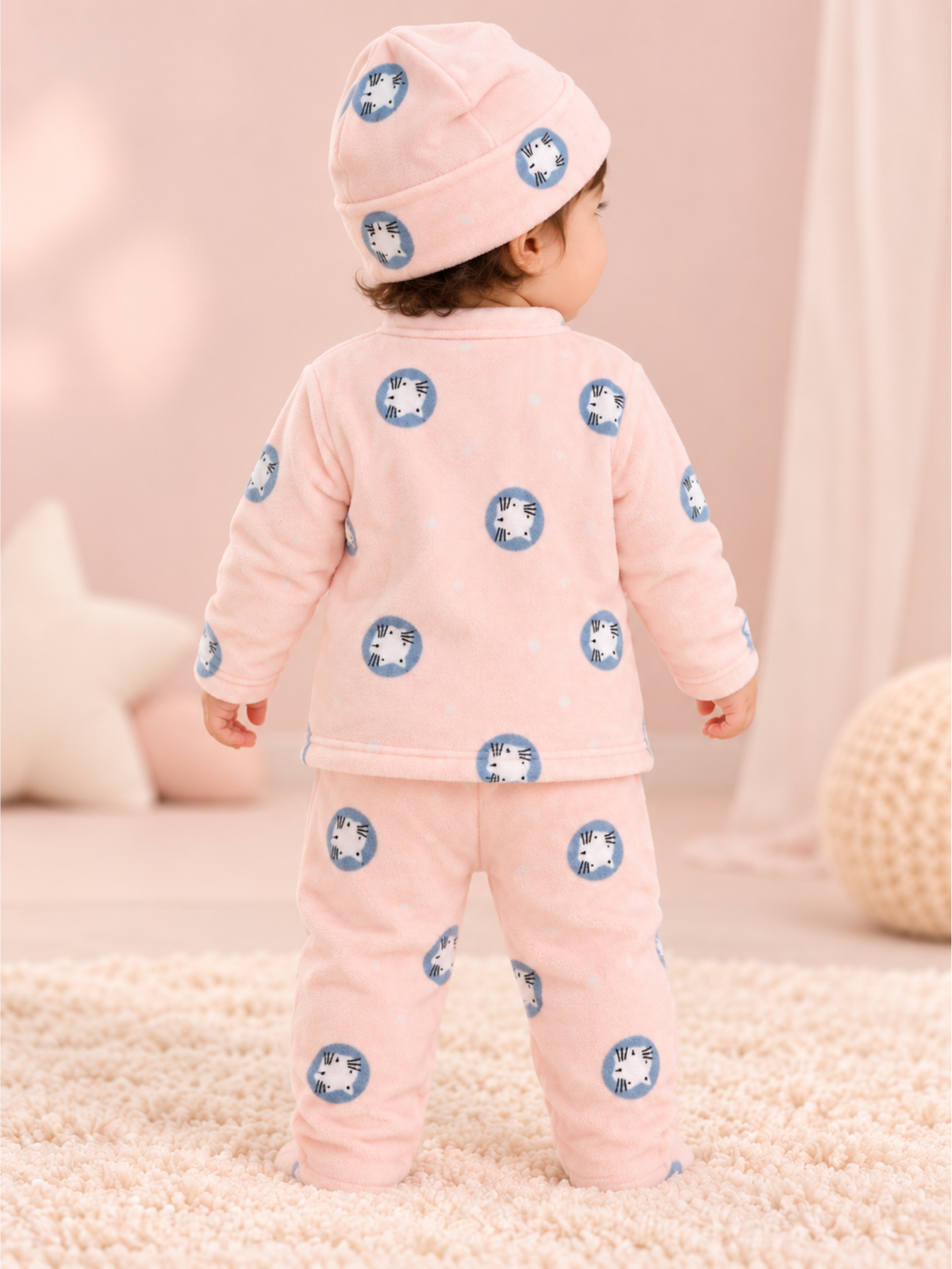 Baby Soft Fleece Unisex  Winter Set with Cap