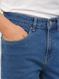 Men's Comfort Fit Stretch Jeans, Mid Blue