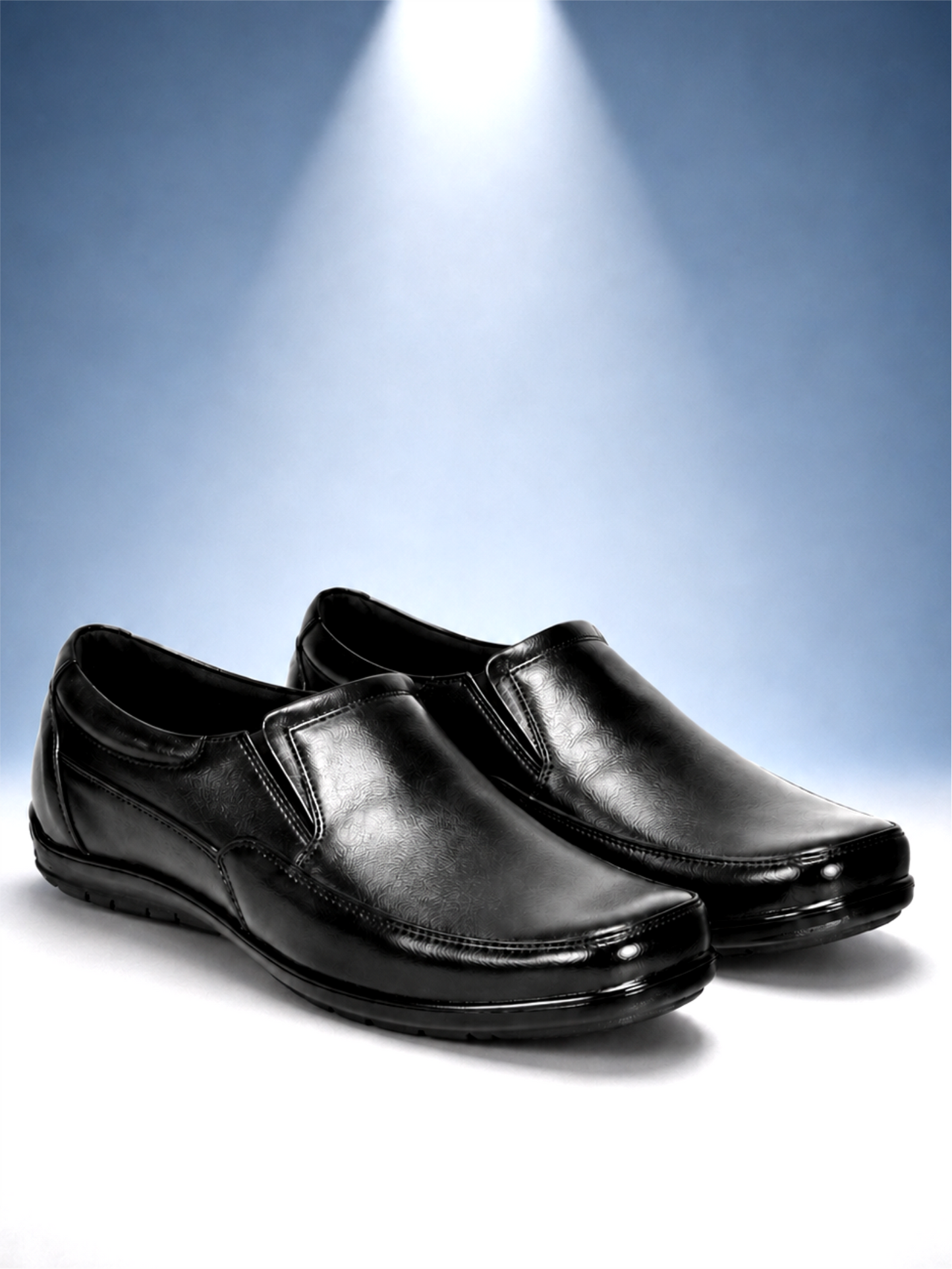Groviano Premium Leather Look Formal Shoes for Men, Black