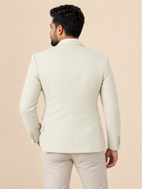 Modern Textured Tailored Single-Breasted Blazer