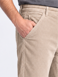 Men Comfort Fit Corduroy Stretchable Trousers