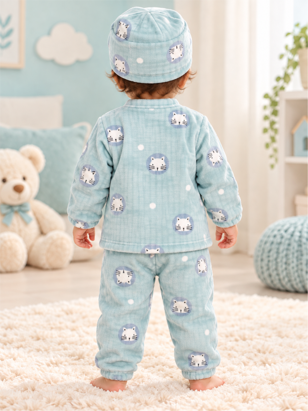 Baby Soft Fleece Unisex  Winter Set with Cap