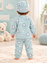 Baby Soft Fleece Unisex  Winter Set with Cap