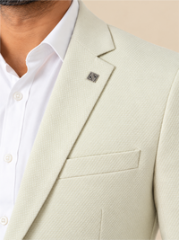 Modern Textured Tailored Single-Breasted Blazer