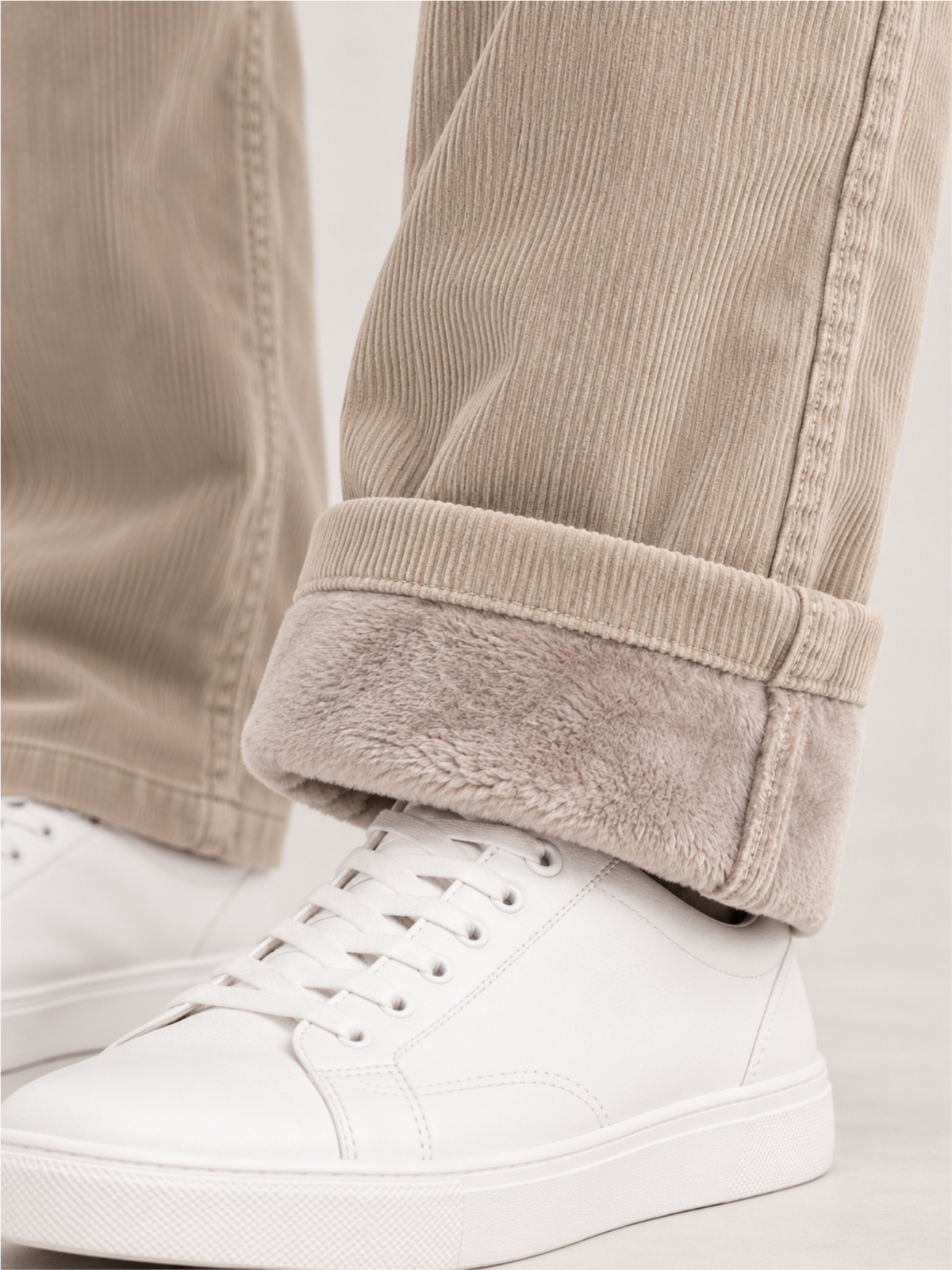 Men Comfort Fit Corduroy Stretchable Trousers