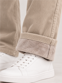 Men Comfort Fit Corduroy Stretchable Trousers