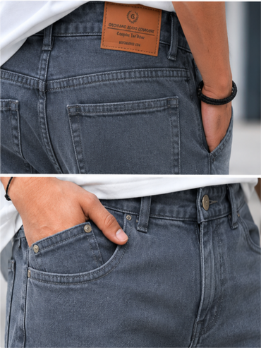 Men's Comfort Fit Stretch Jeans, Gray
