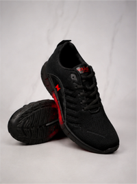 Groviano LightWeight Sports Running Shoes For Men, Black & Red