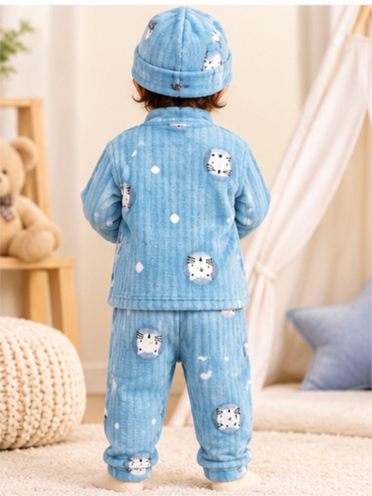Baby Soft Fleece Unisex  Winter Set with Cap