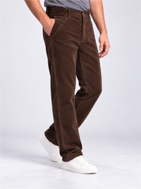 Men Comfort Fit Corduroy Stretchable Trousers