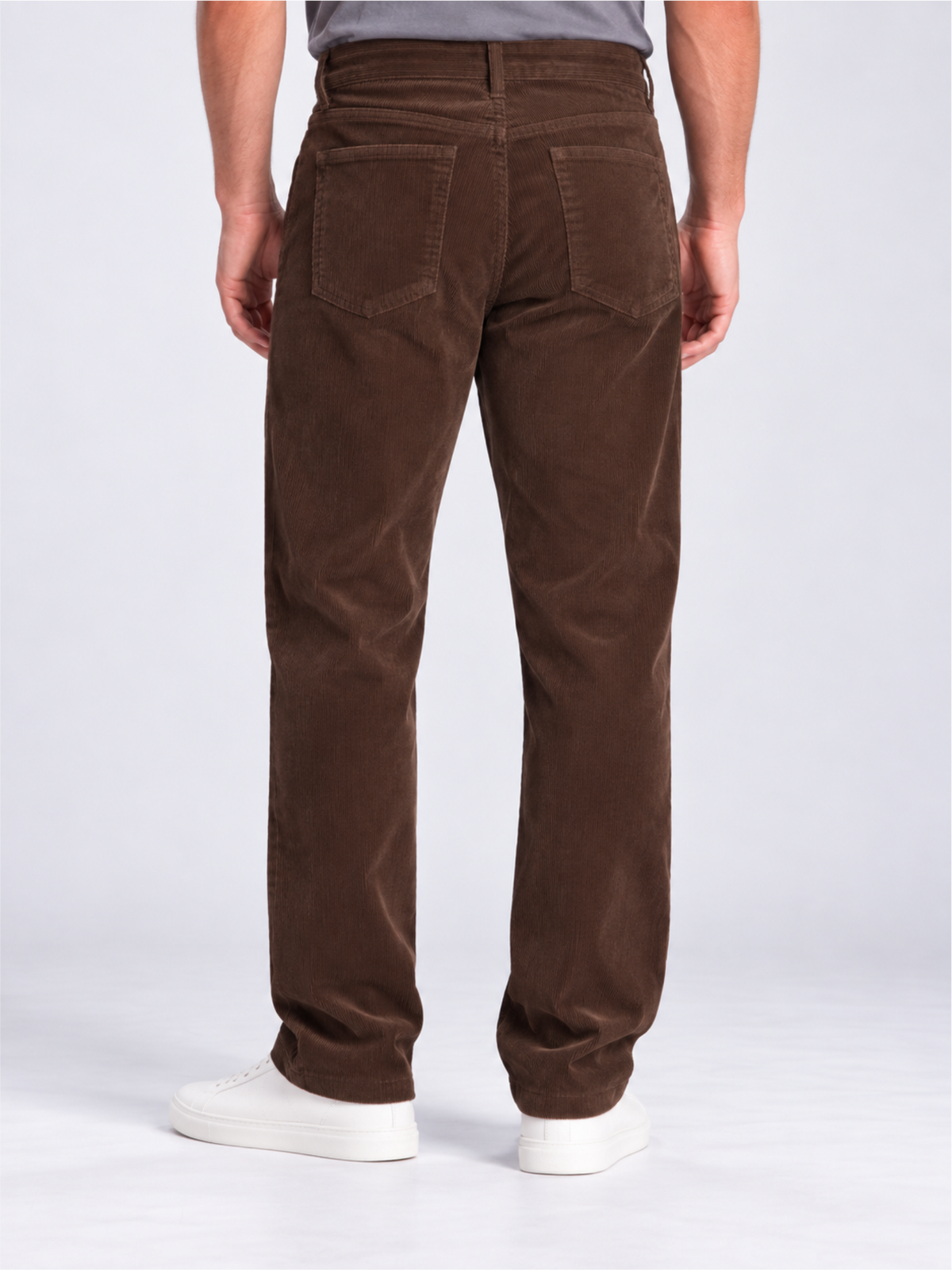 Men Comfort Fit Corduroy Stretchable Trousers