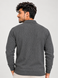 Premium Full-Sleeve Polo Neck Pullover Stylish Casual Wear