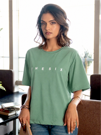Drop Shoulder Cotton Relaxed Fit Round Neck T-Shirt