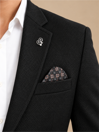 Modern Textured Tailored Single-Breasted Blazer
