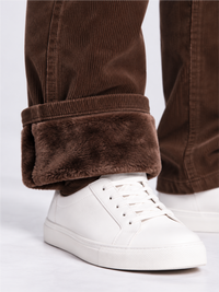 Men Comfort Fit Corduroy Stretchable Trousers