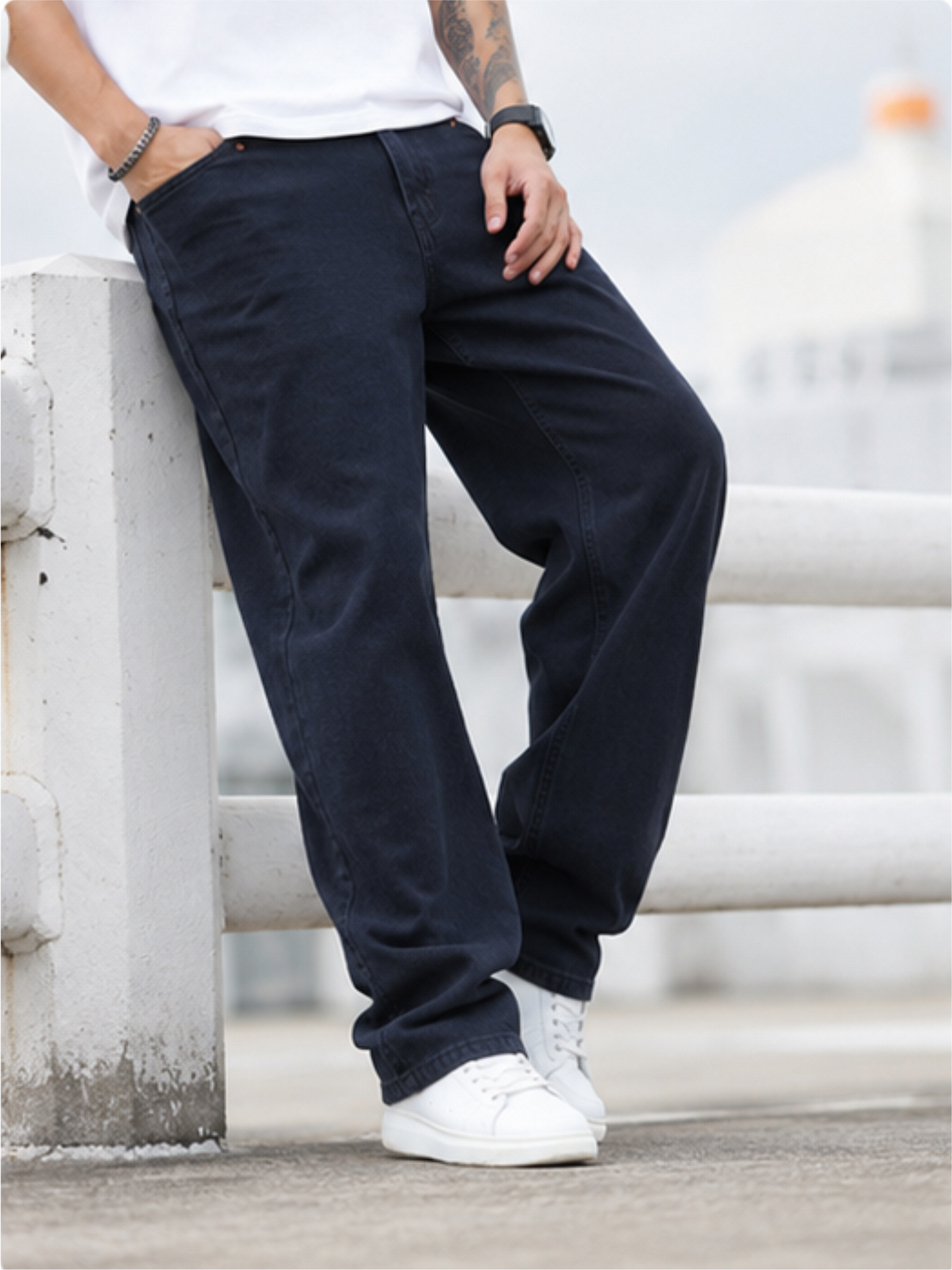 Men's Comfort Fit Stretch Jeans, Black