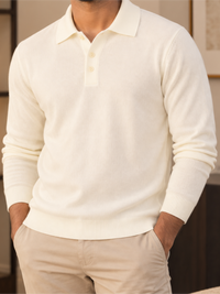 Premium Full-Sleeve Polo Neck Pullover Stylish Casual Wear