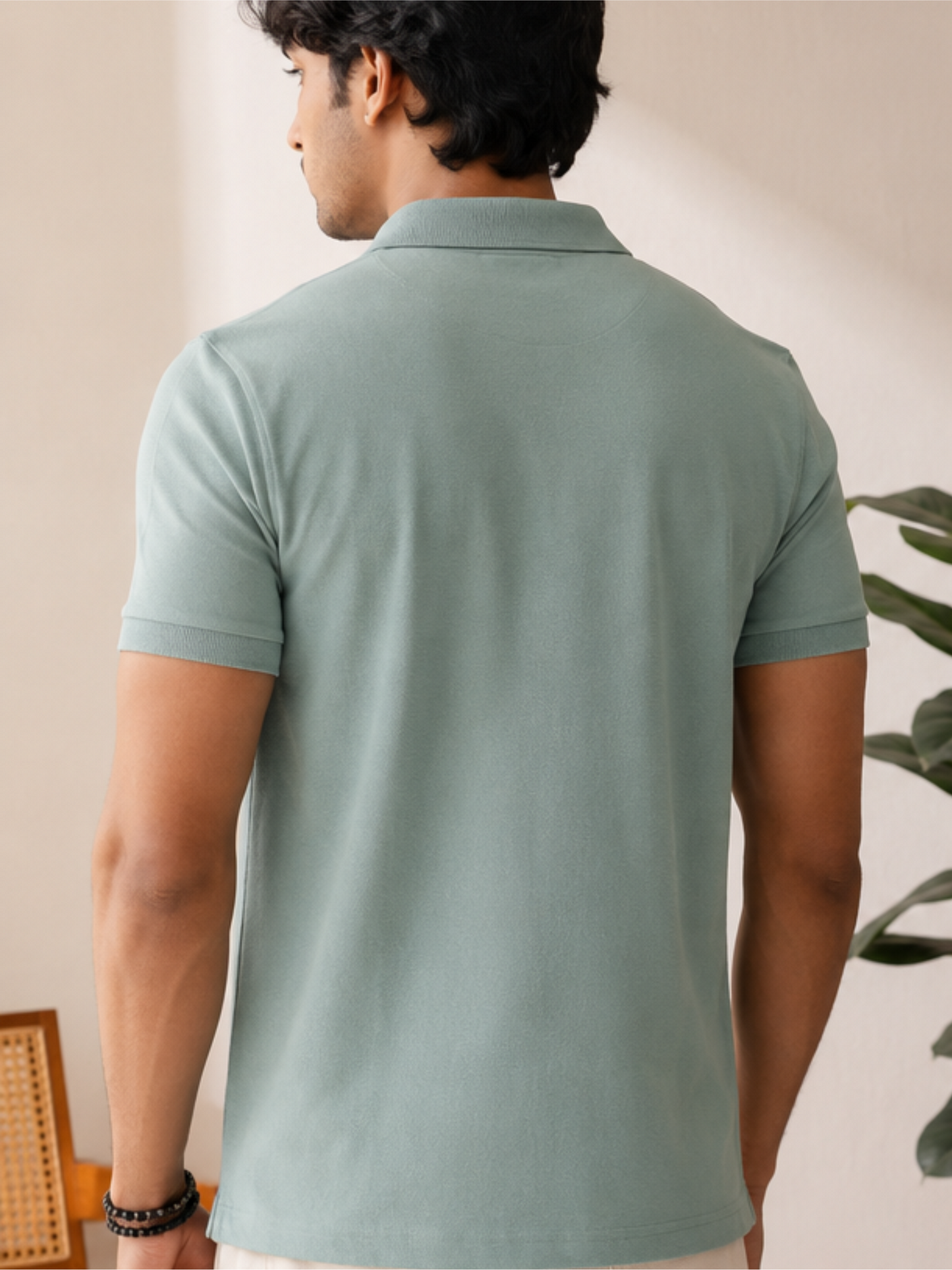 Men's Premium & Polo Neck Half Sleeves Plain with Pocket, Pine Green