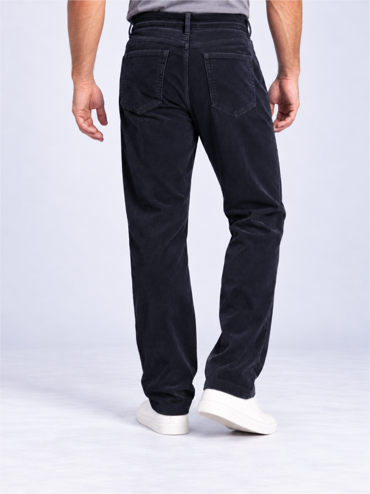 Men Comfort Fit Corduroy Stretchable Trousers