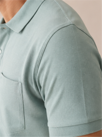 Men's Premium & Polo Neck Half Sleeves Plain with Pocket, Pine Green