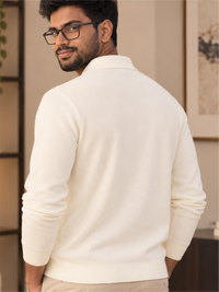 Premium Full-Sleeve Polo Neck Pullover Stylish Casual Wear