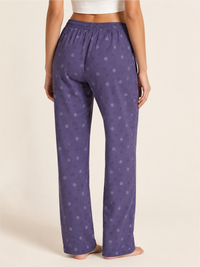 Stylish Purple Floral Print Relaxed Lower for Women