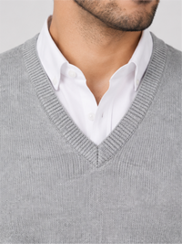 Men's Classic V-Neck Grey Sweater Vest