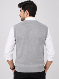 Men's Classic V-Neck Grey Sweater Vest