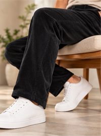 Men Comfort Fit Corduroy Stretchable Trousers