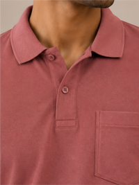Men's Premium & Polo Neck Half Sleeves Plain with Pocket, Rust