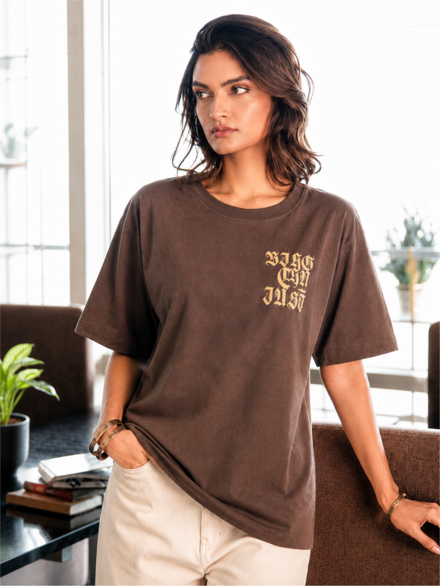 Graphic Printed Oversized Cotton T-Shirt