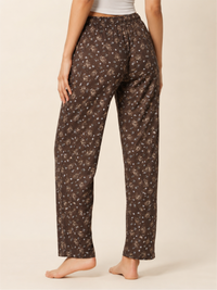 Floral Print Elastic Waist Lower for Women