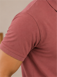 Men's Premium & Polo Neck Half Sleeves Plain with Pocket, Rust