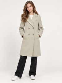 Girls Soft Wool-Feel Formal Winter Coat