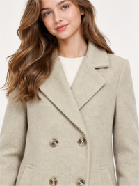 Girls Soft Wool-Feel Formal Winter Coat