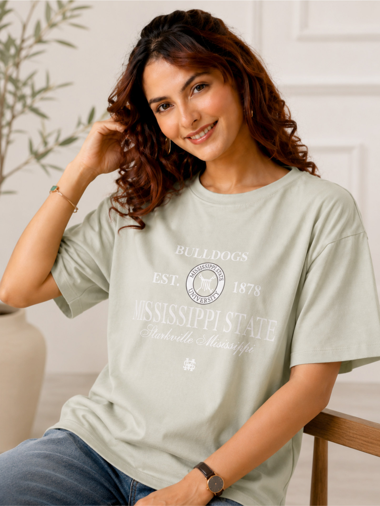Oversized Round Neck Printed T-Shirt