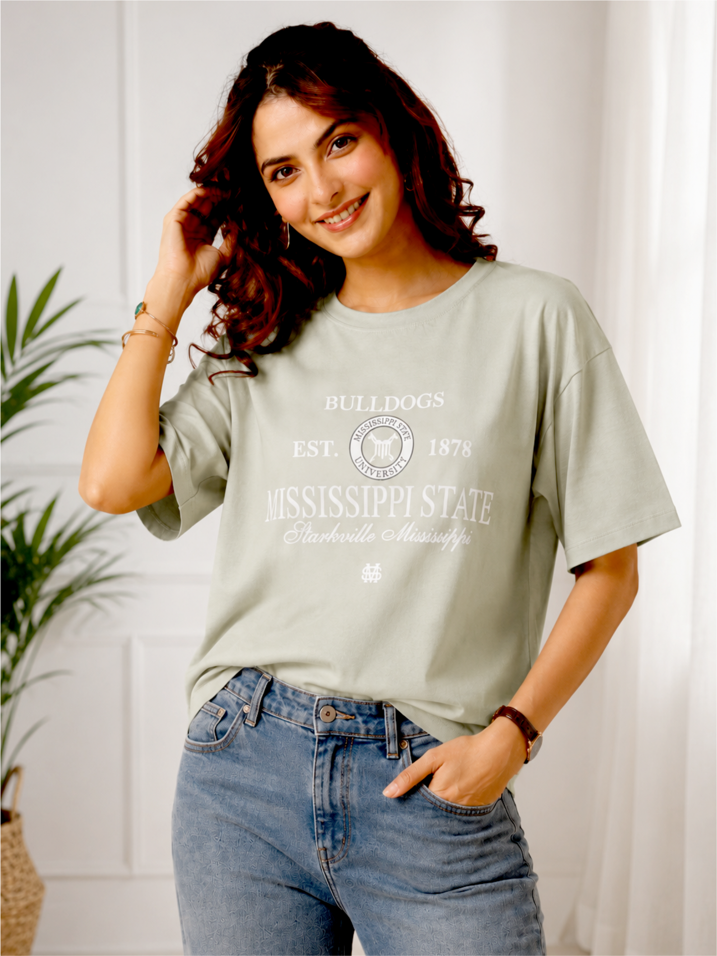 Oversized Round Neck Printed T-Shirt
