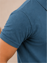 Men's Matty Polo Neck with Packet Half Slivees T-Shirt, Blue