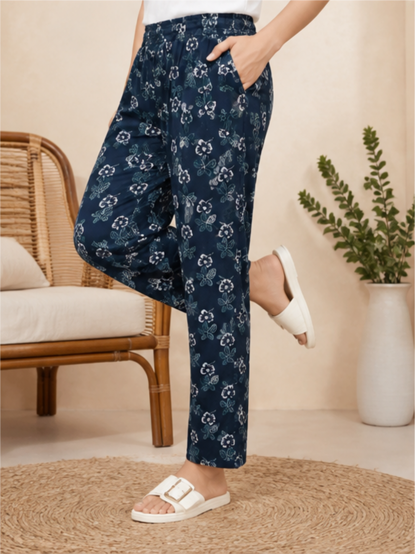 Comfortable Printed Track-Style Pajama Pants