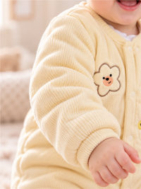 Infant Soft Full-Coverage Winter Romper with Footed Design