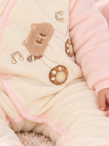 Baby Premium Soft Quilted Hooded Winter Romper with Feet Cover