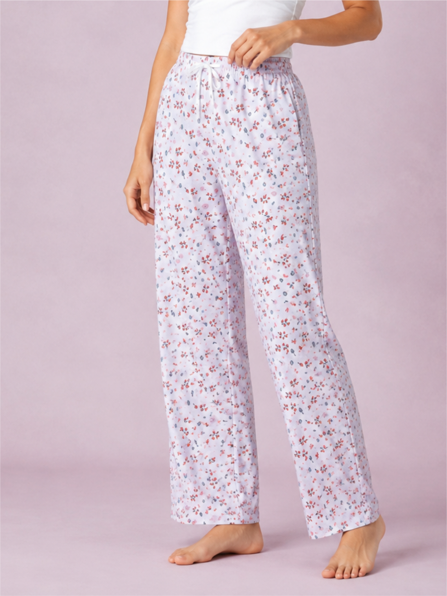 Soft-Look Casual Lounge Pants with Elastic Waist